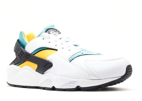 Nike Air Huarache White Turquoise Gold Men's 